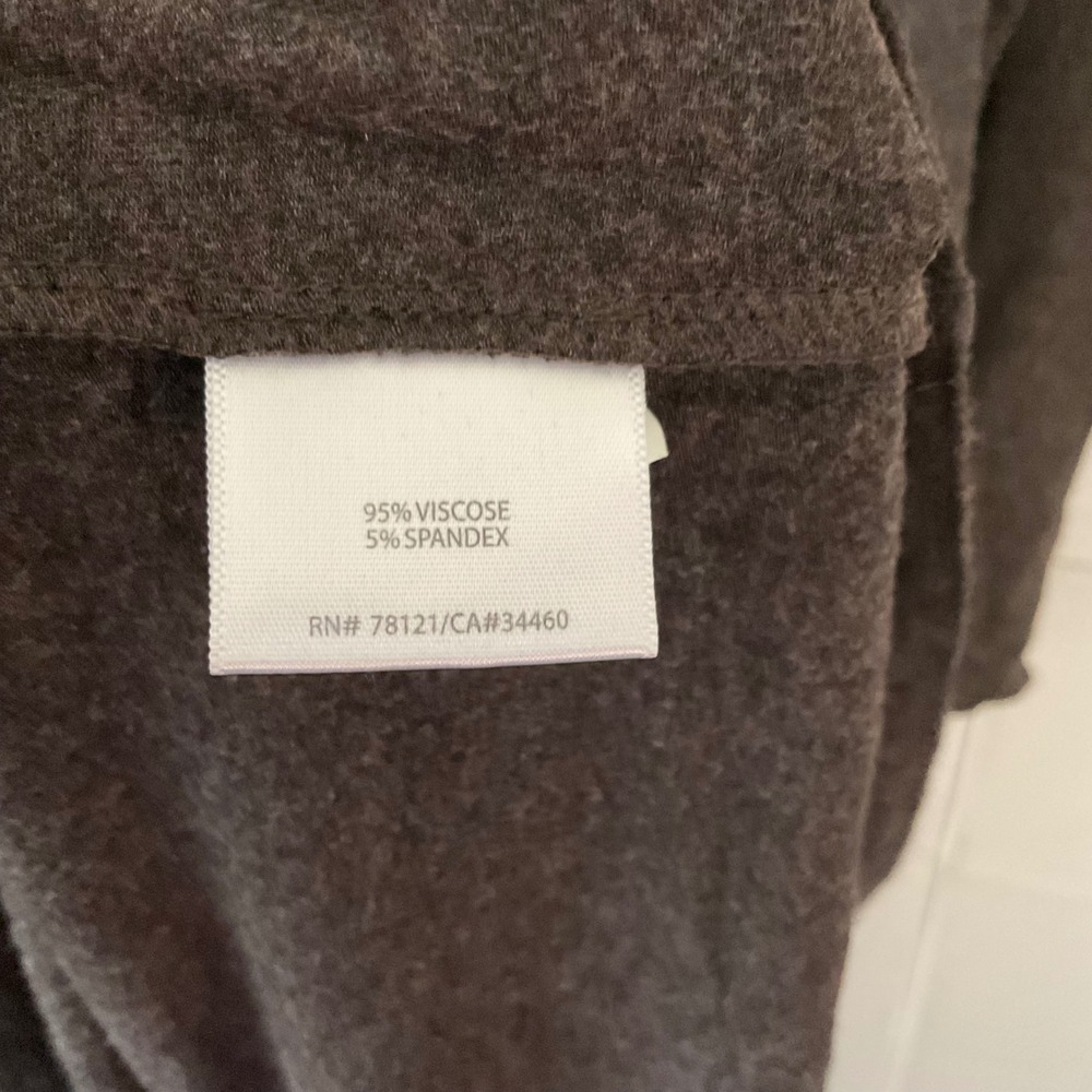 Eileen Fisher Petite Cowl Neck Dress Brown Italian Yarn Viscose Stretch PS - Picture 3 of 9